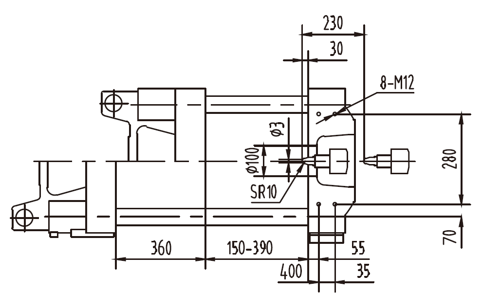 Platen Dimensions (flank)