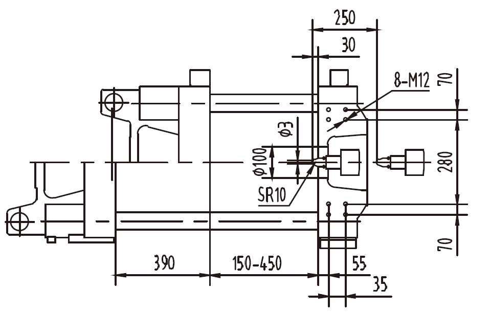 Platen Dimensions (flank)