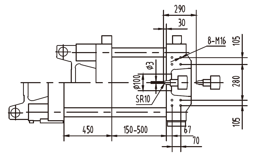 Platen Dimensions (flank)