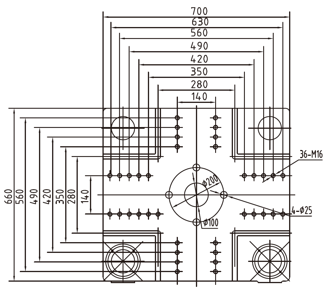 Platen Dimensions (movable)
