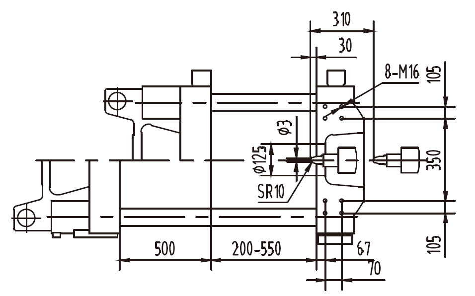 Platen Dimensions (flank)