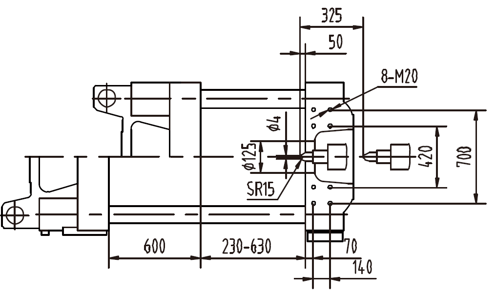 Platen Dimensions (flank)