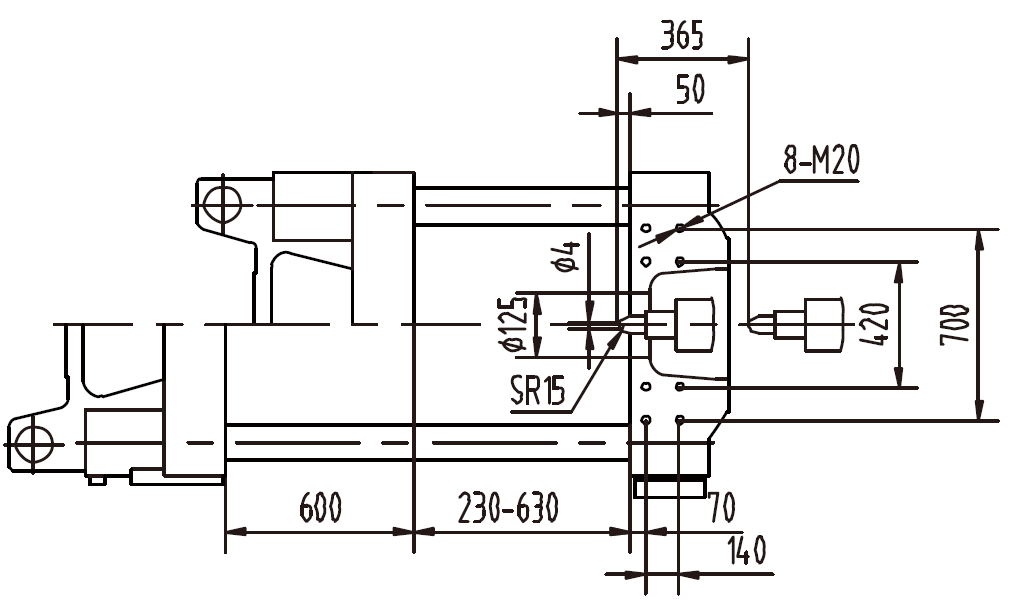 Platen Dimensions (flank)