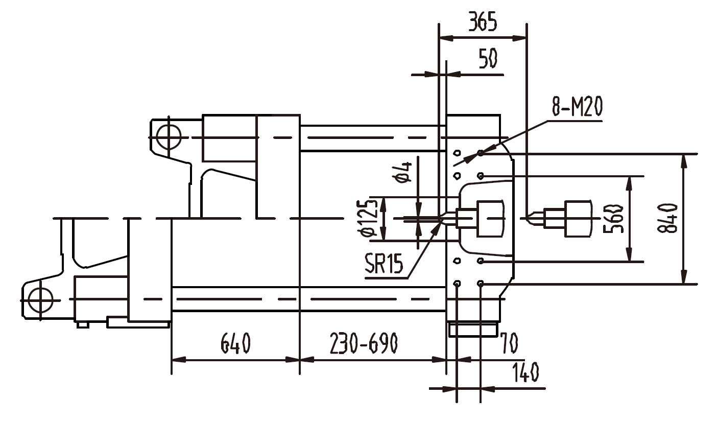 Platen Dimensions (flank)