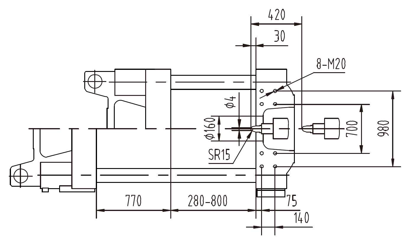 Platen Dimensions (flank)