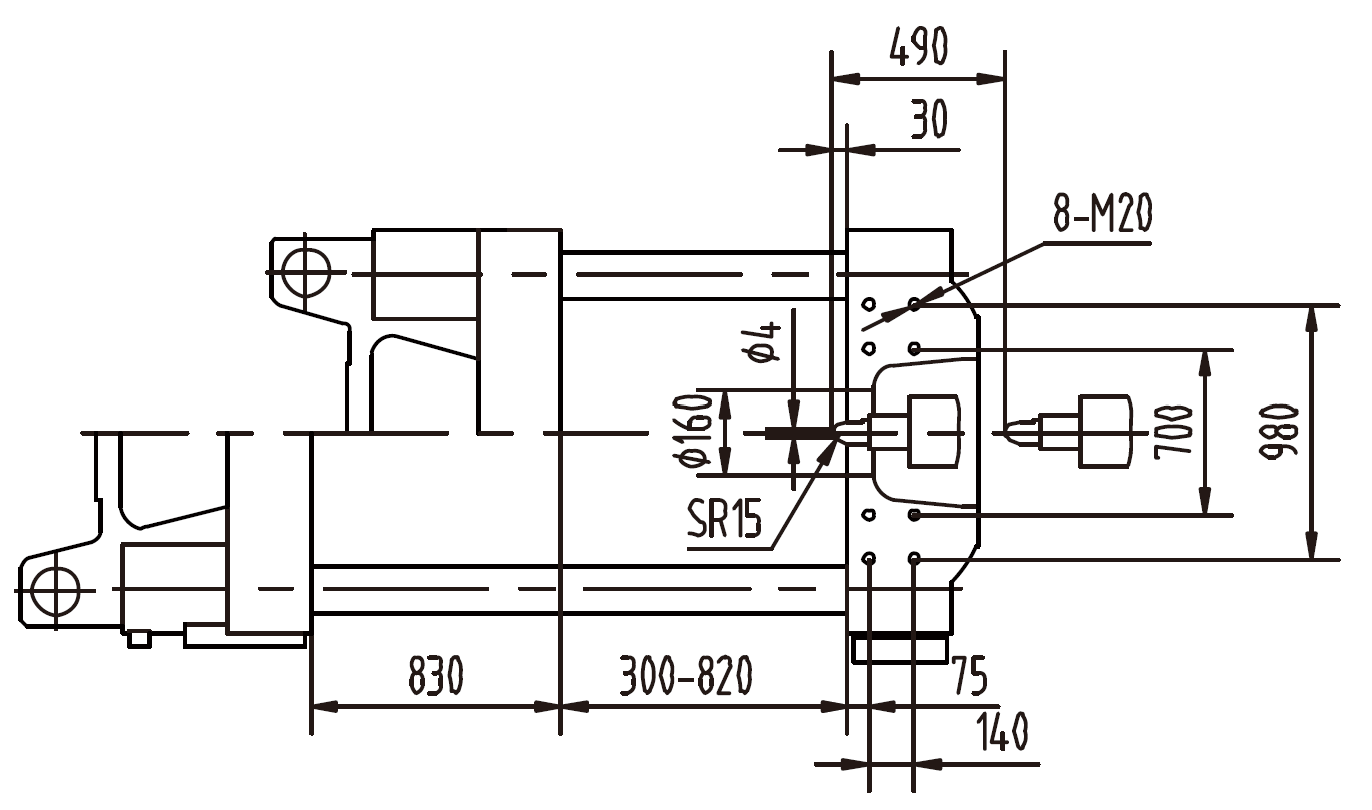 Platen Dimensions (flank)