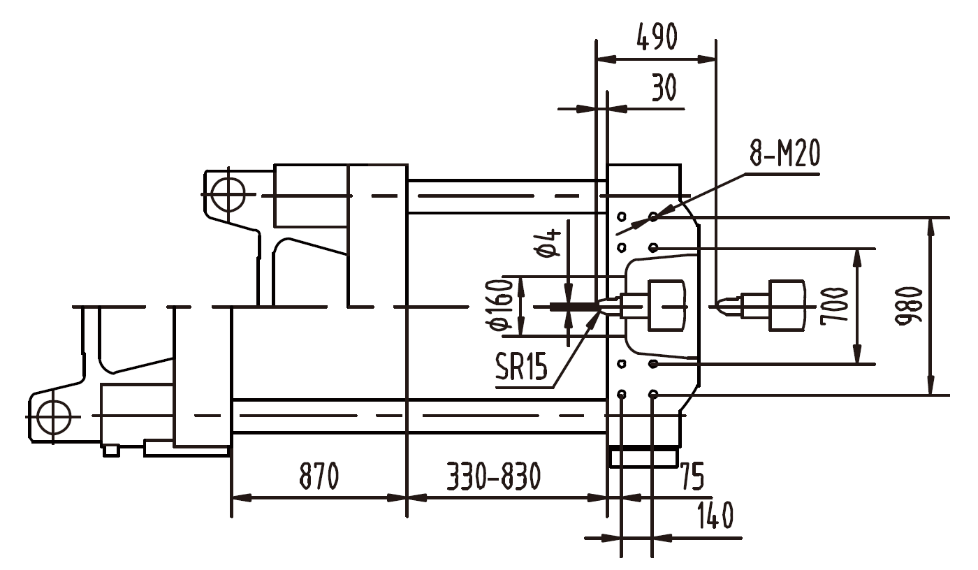 Platen Dimensions (flank)