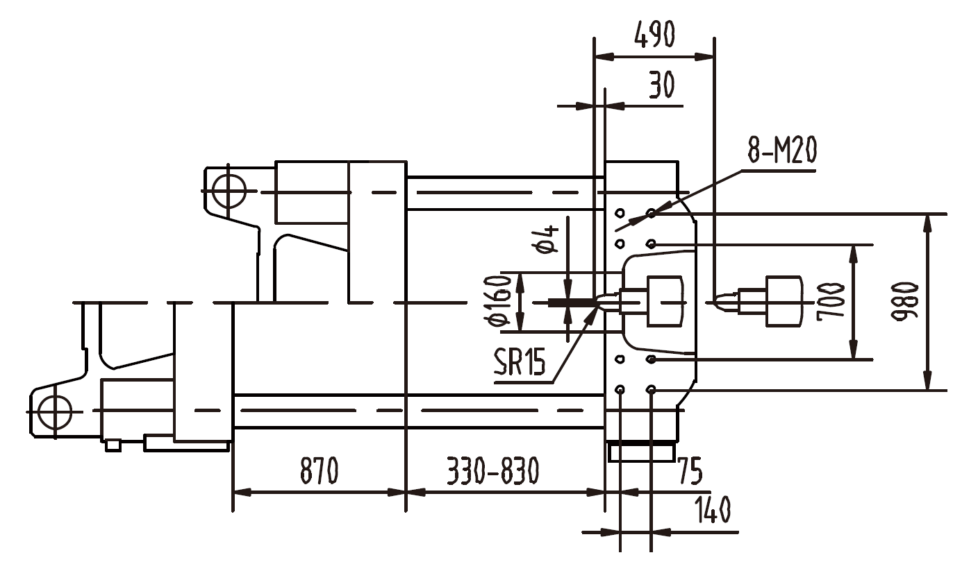 Platen Dimensions (flank)