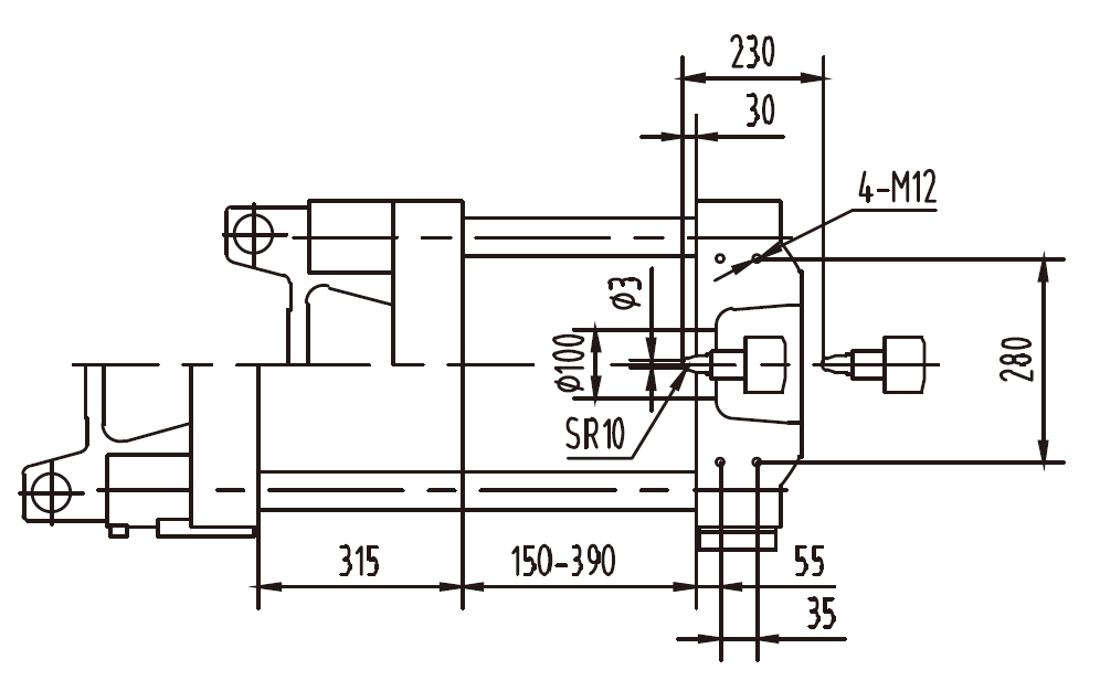 Platen Dimensions (flank)