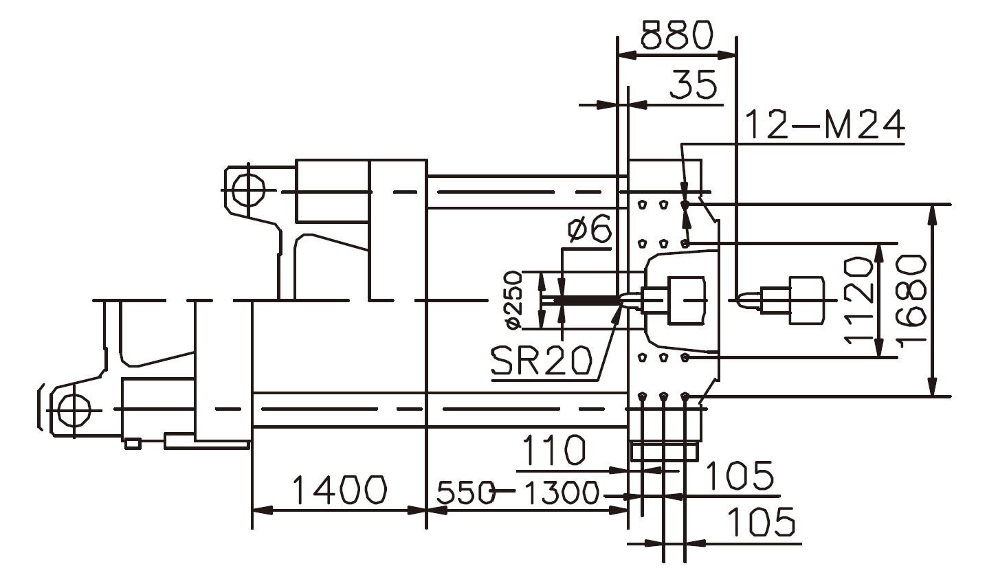 Platen Dimensions (flank)