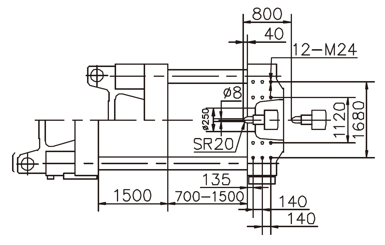 Platen Dimensions (flank)