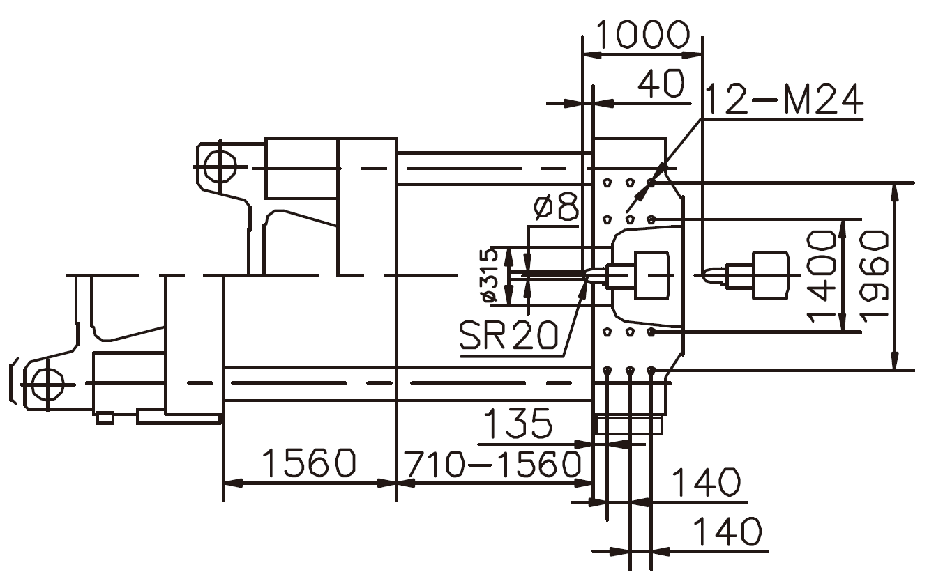 Platen Dimensions (flank)