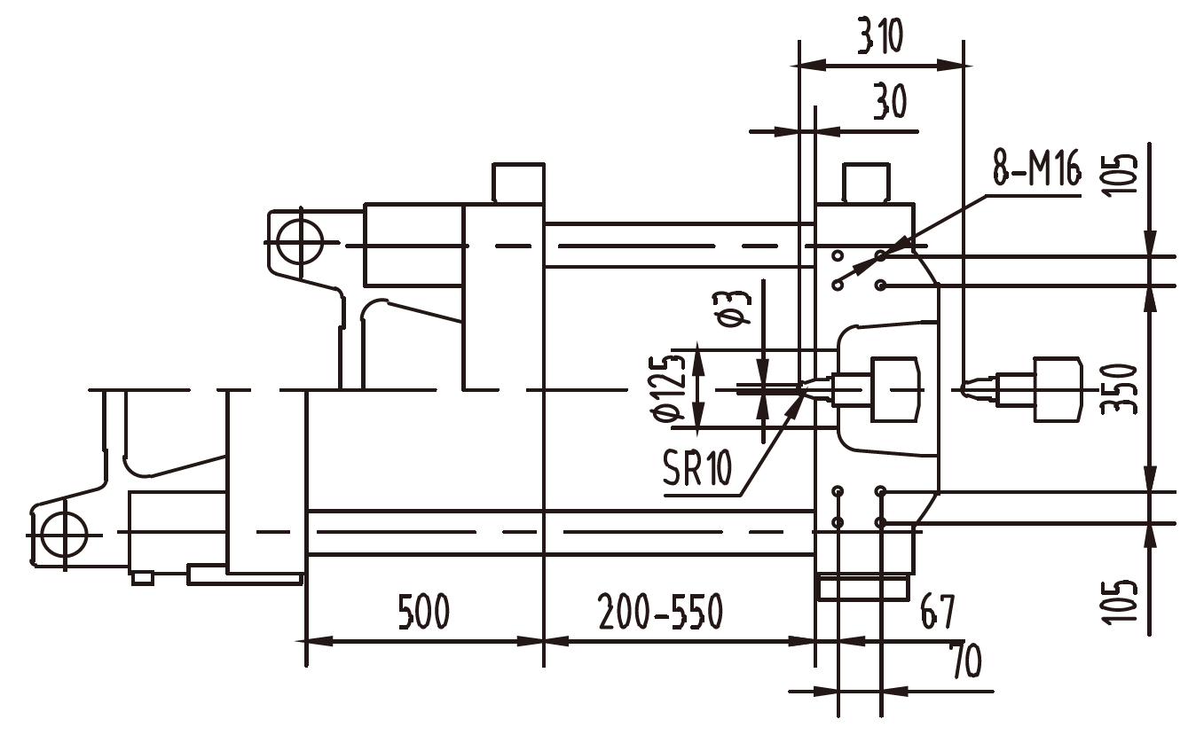 Platen Dimensions (flank)